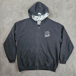 Pokemon Center Mens 3XL Black Pikachu Full Zip Hoodie Graphic Sweatshirt 2016
